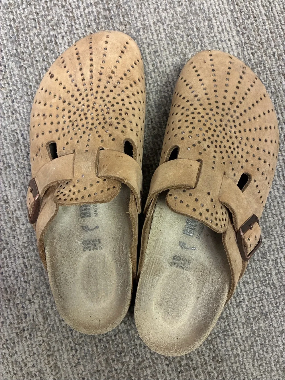 Birkenstock Boston Embossed tobacco size 38 Narrow - Picture 1 of 9